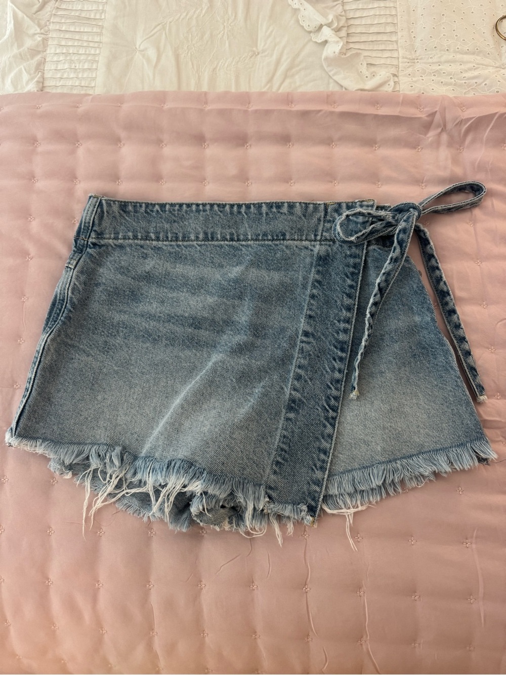 Free People denim skort